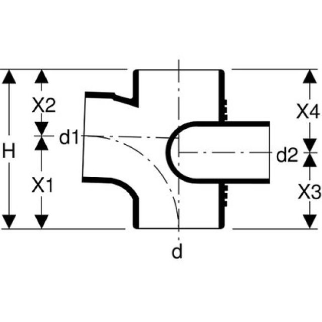 GEBERIT SILENT braga 180°
doppia sp.sinist.88.5° 310.172
d 110 - 110