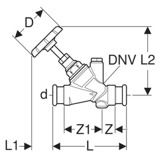 MAPRESS rubinetto d'arresto
94888
54 mm