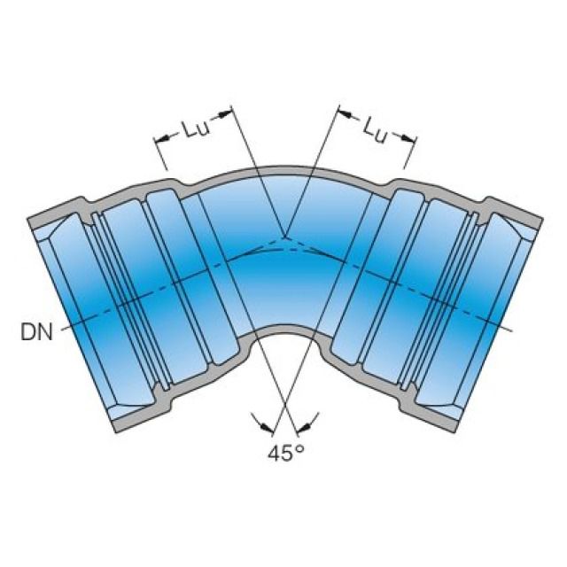 DUKTUS curva raccordo BLS
tipo MMK
45° VRS-T DN 300