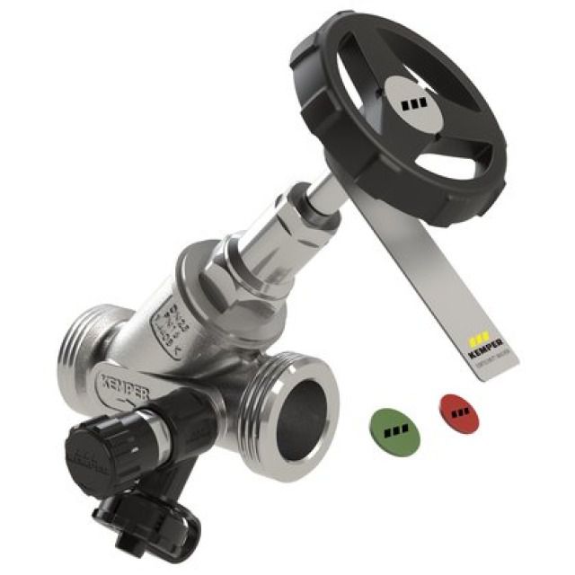 KEMPER NIRO Freistrom-
Absperrventil mit
Aussengewinde G 1 3/4"
DN 40, PN 16, max. 110° C
mit Entleerventil
mediumberührte Metallteile aus - Edelstahl