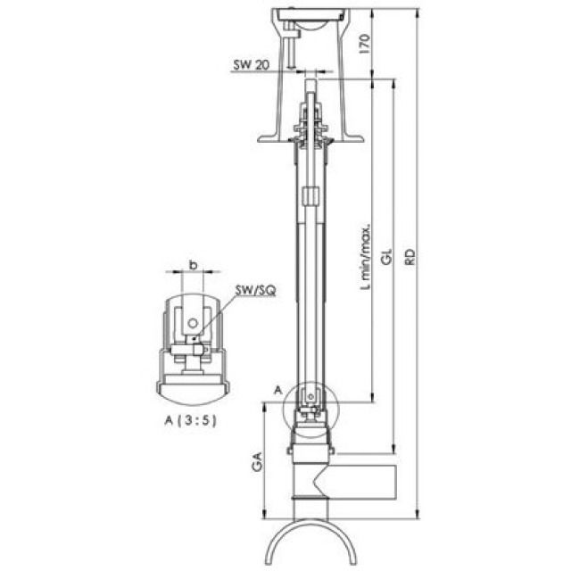 ELGEF Asa Telescopica per
collari di presa con rubinetto
L 1 m - 1.5 m