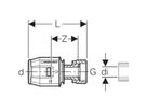 Geberit PushFit Raccordo per allacciamento