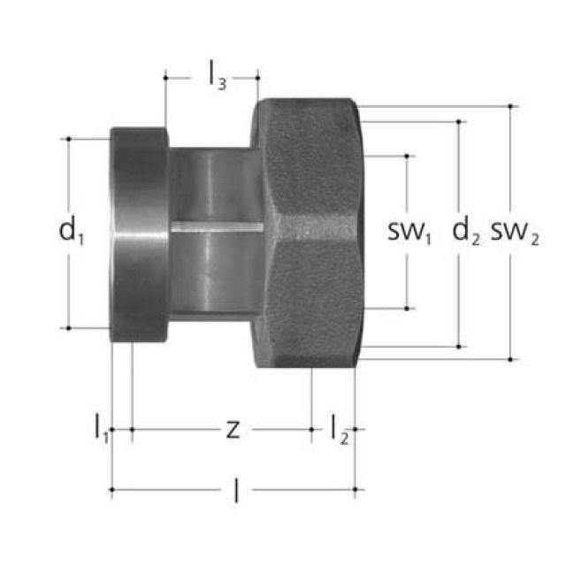 JRG manicotto-racc. BR2 su BR1
8360.020
DN 20 1 1/4"