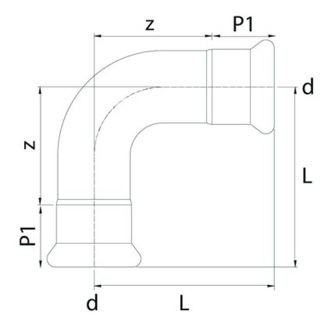 Profitec PressSteel
Press-Bogen, 90°, 18mm