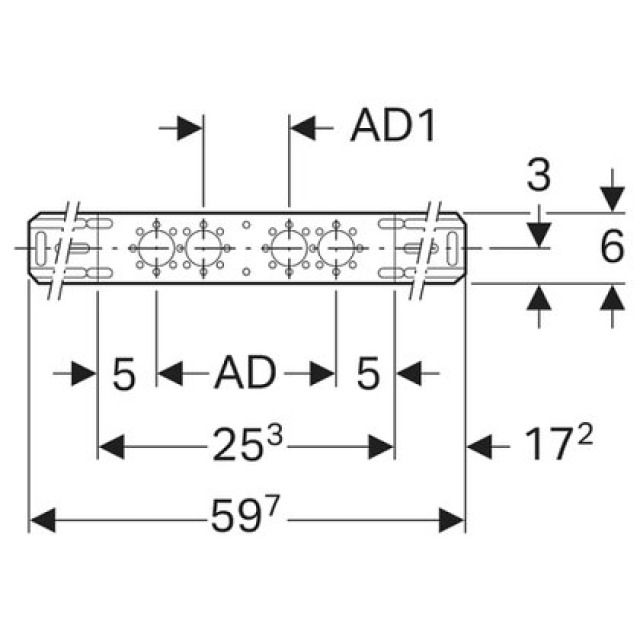 MEPLA placca di montaggio
rientr.doppia 7.3/15.3 301.732