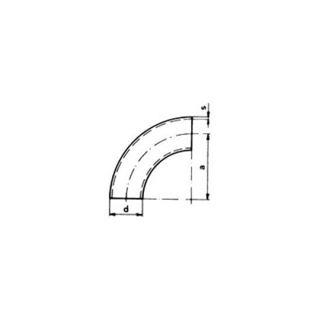 curva da saldare 90°
5D
1 1/2" x 48.3 mm