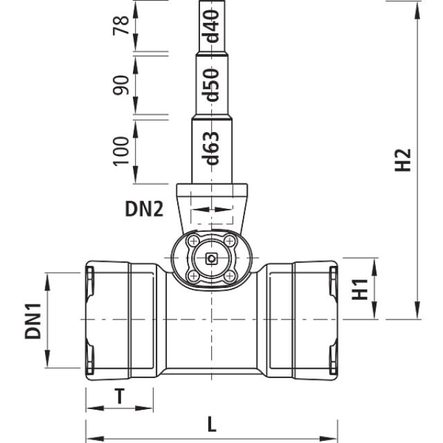 HAWLE combi-T autostagno
derivazione universale 4381
DN 125 PN 16