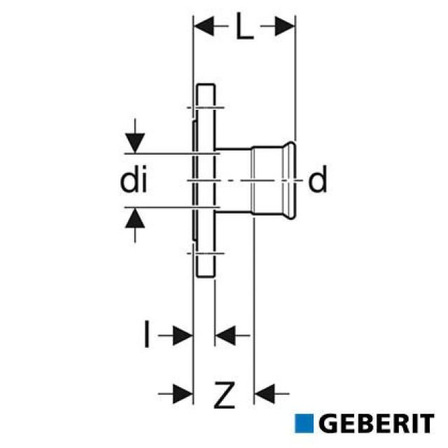 Geberit Mapress Therm
Flangia PN 10/16
con man a press: d=35, DN=32