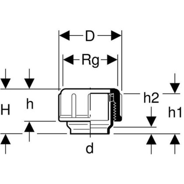 GEBERIT bocchettone con tappo
367.750     d 110