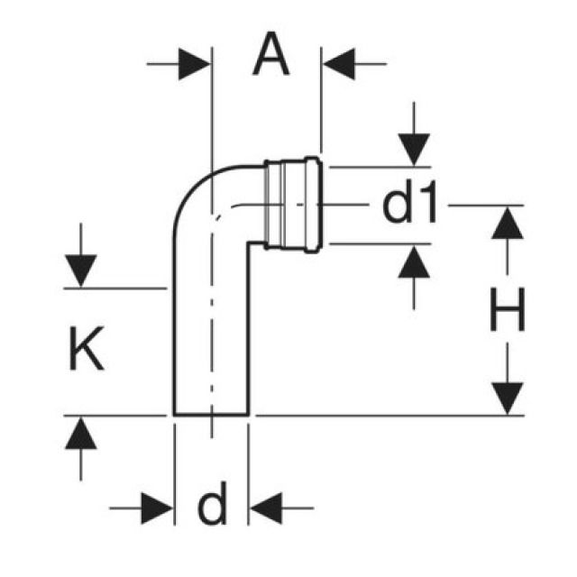 GIS curva 90° lunga per vaso
lunga 366.061   d 90 - 90