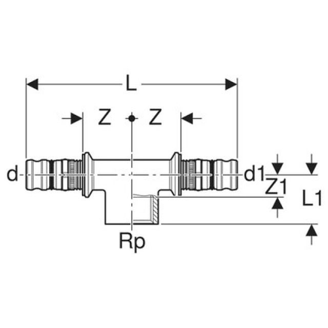 MEPLA Tee con filetto femmina
604.363    d 32-1"-32"