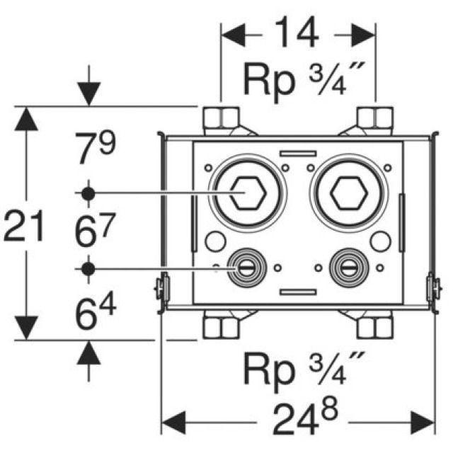 GIS Placca di montaggio 461.162
2 collegamenti idrici per
contatore dell'acqua compatto
valvola d'intercettazione JRG
LegioStop
TEAM-NR: 871508.000.000