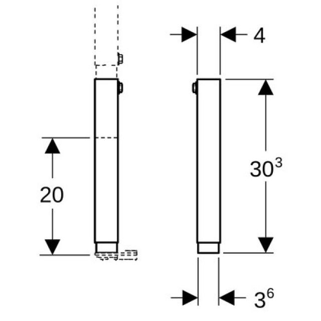 Set prolunghe del supporto
a terra Geberit Duofix
