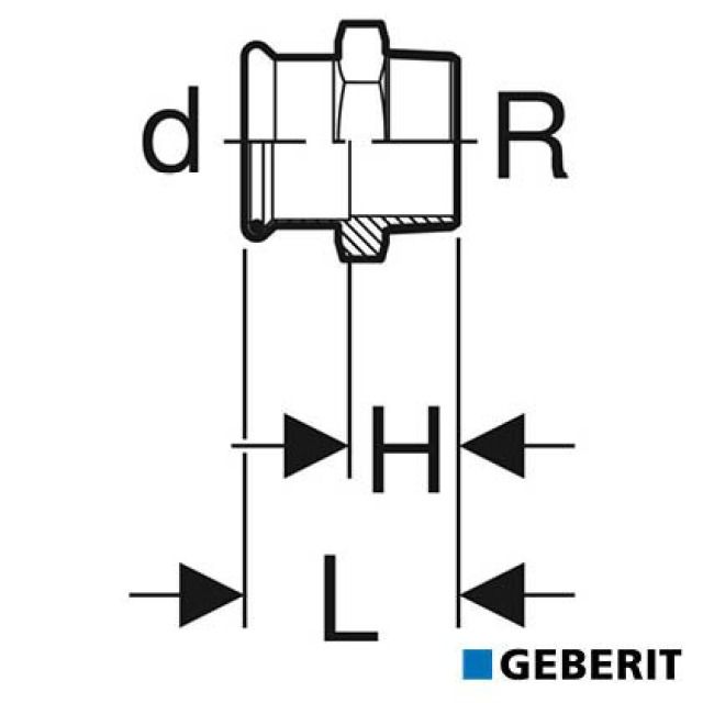 Geberit Mapress Therm
Curva con term maschio
d=76.1, R=2 1/2"