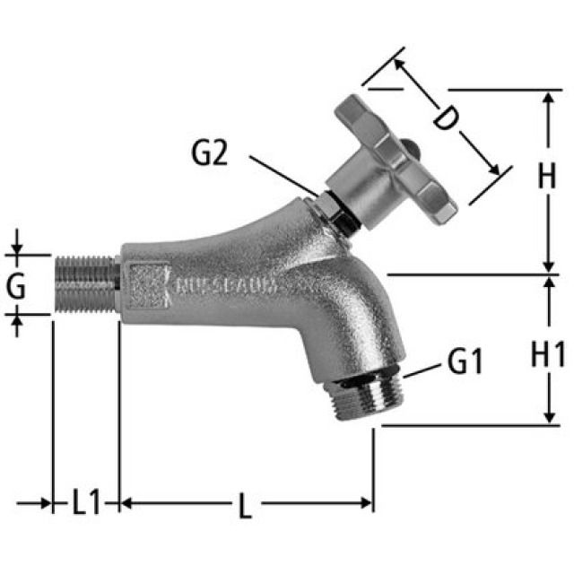 RN-AUSLAUFVENTIL M.HANDRAD
41131.54 VERCHROMT        1/2"