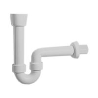 Sifone per gomito bianco