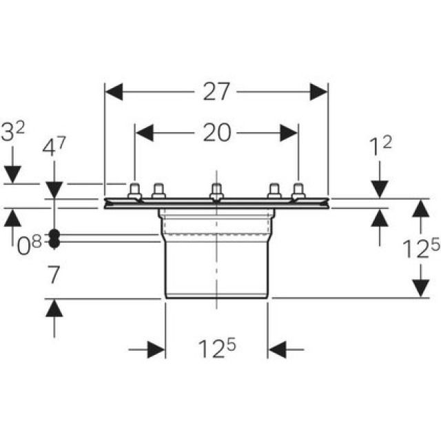 GEBERIT PRESSDICHTUNGSFLANSCH
388.102 VARINO BODENEIN/ABLAUF