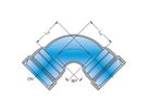 Curva autostagno con 2 manicotti MMQ BLS 90°