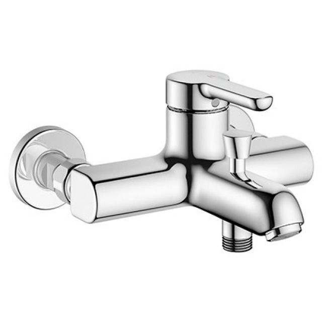 KWC Bademischer Wamas 2.0
AD 153 mm, Abstellverschrau-
bungen 1/2" x 3/4", ohne
Brause, Brauseschlauch und
Halter, chromeline