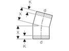 Geberit PE-HD, Curva a segmenti, 15°