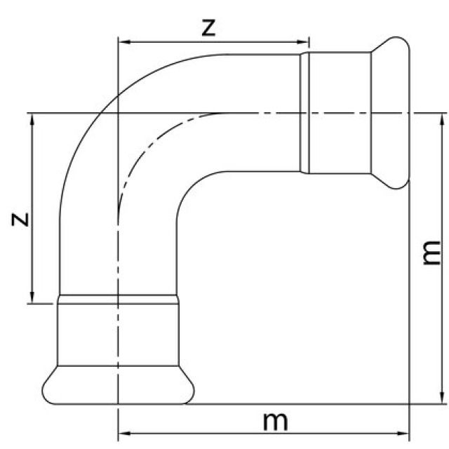PROFITEC PRESSINOX - FIG. 3
CURVA 90° 35 MM