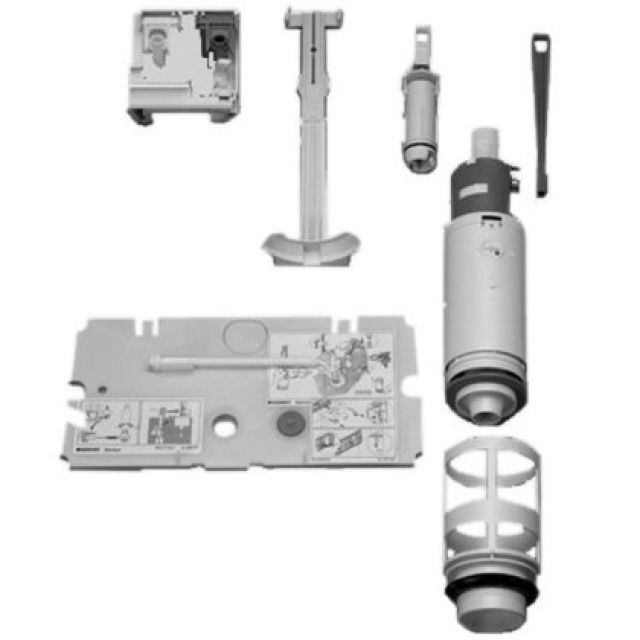 Set di trasformazione
per comando a 2 quantità
per cassetta ad incasso con
blocco supporto, da 1988
Colori: senza colore