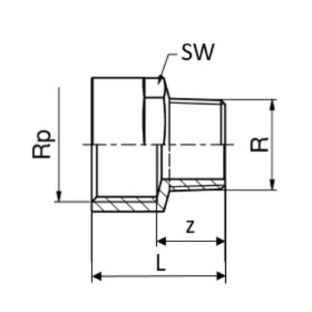 Prolunga ridotta
8246
1 - 1 1/4"
bronzo al silicio