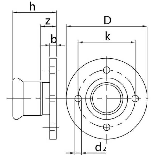 PROFITEC PRESSINOX-FIG. 52
FLANGIA DI PASS. PN6,108-DN100