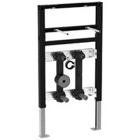 Duofix, Elemento per lavabo Geberit Duofix, 82–98 cm, rubinetto monoforo, con un allacciamento idrico per contatore dell'acqua e un allacciamento idrico con valvola d'intercettazione ad incasso JRG LegioStop® e raccordo a T 90°