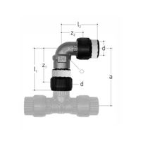 4670, Sanipex MT, Gomito 90° con dado libero
