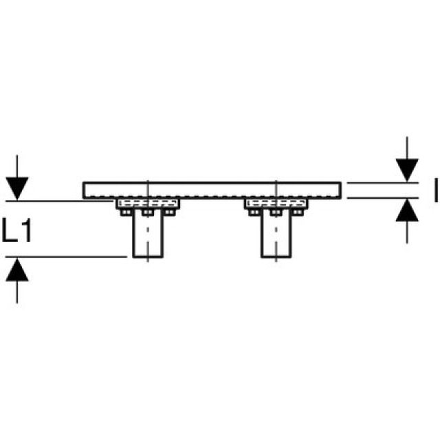 MEPLA set MeplaFix placca
dritta 2 curve 632.863
d 20 - 1/2" interasse 10mm