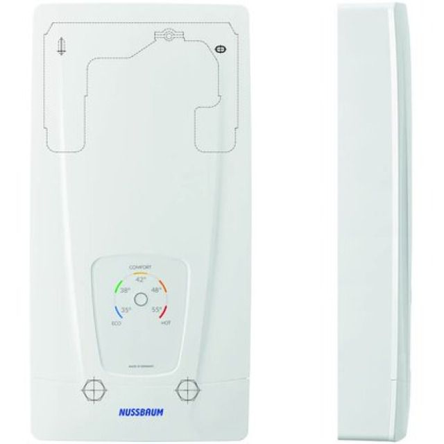 Durchlauferhitzer DCX 13 für
Einzel- oder Gruppenversorgung
für drucklose und druckfeste
Armaturen, 11/13.5 kW, 3x400 V
16/20 A, inkl. Befestigungsmaterial