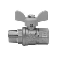 Valvola a sfera per gas con farfalla in allumianio M/F