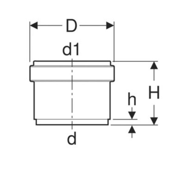 GEBERIT manicotto d'innesto
ridotto 364.752   d 63 - 56