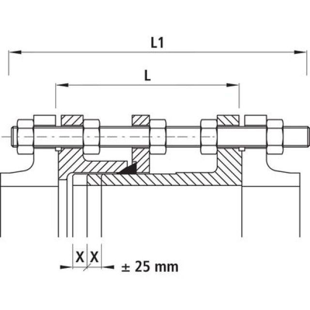 HAWLE EIN- AUSBAUSTÜCK WASSER
DN100 PN10/16  L=200MM  X=+/-25MM
GEWINDEANKER M16 INOX V2A