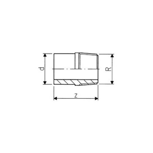 GF PVC nipplo di passaggio
721 913 505
16 mm - 3/8"