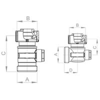 Valvola a sfera singola G3/4i x G3/4a cono Euro