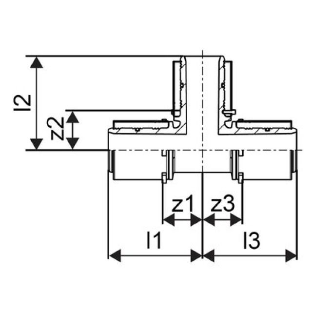 GF Uponor S-Press
Tee composito PPSU 40-40-40