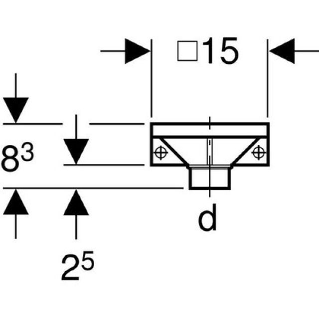 GEBERIT scarico pavimento
verticale 361.666
d 50
