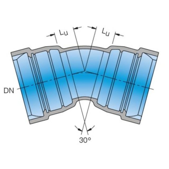 DUKTUS curva raccordo BLS
tipo MMK
30° VRS-T DN 300