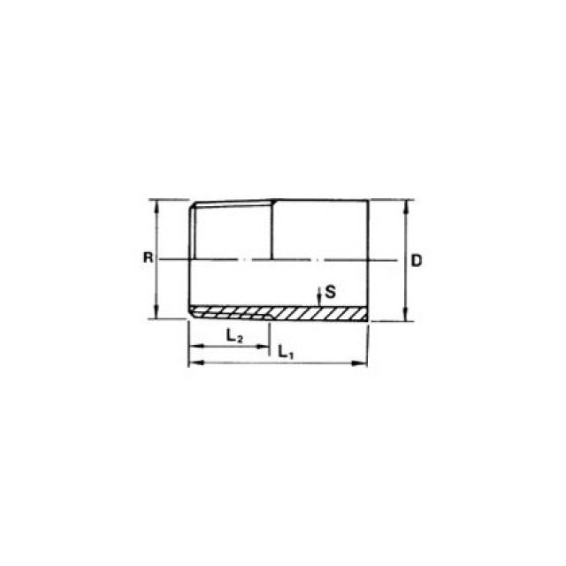 Nipplo di saldatura 1/2"-35 mm
Acciaio inossidabile (1.4404)