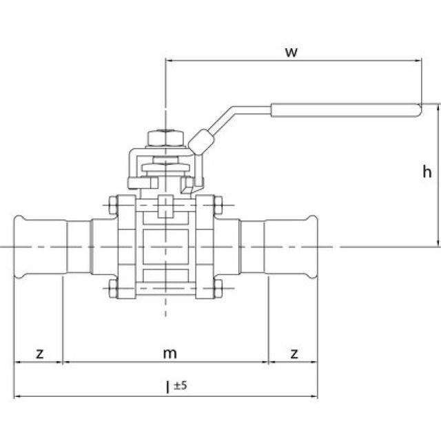 PROFITEC PRESSINOX - FIG. 31
VALVOLA A SFERA
A PRESSARE 54 MM