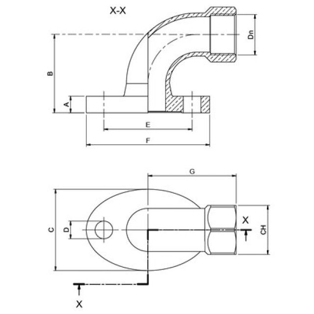 RG curva contat. acqua PN 16
1 1/4"