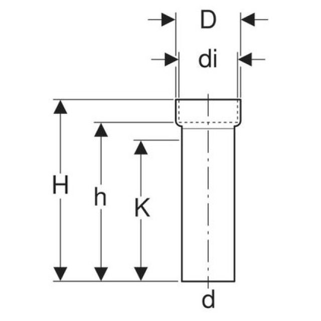 GEBERIT manicotto prolungato
vaso WC pavimento 367.885
d 110