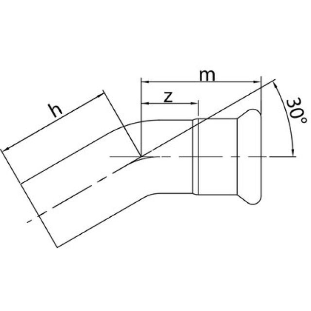 PROFITEC PRESSINOX - FIG. 66
CURVA 30° M/F 15 MM