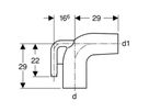 Geberit PE-HD, Curva ad immersione 90° con impugnatura