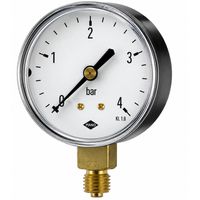 Manometro a glicerina Fig. 130, raccordo sotto,  1/4"