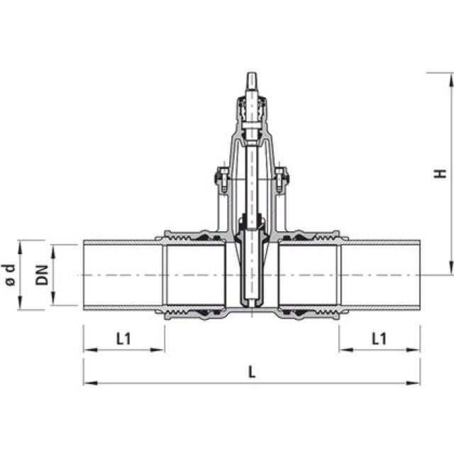 HAWLE sarac.con attacco pe/gas
4815   DN80    90MM     PN5
