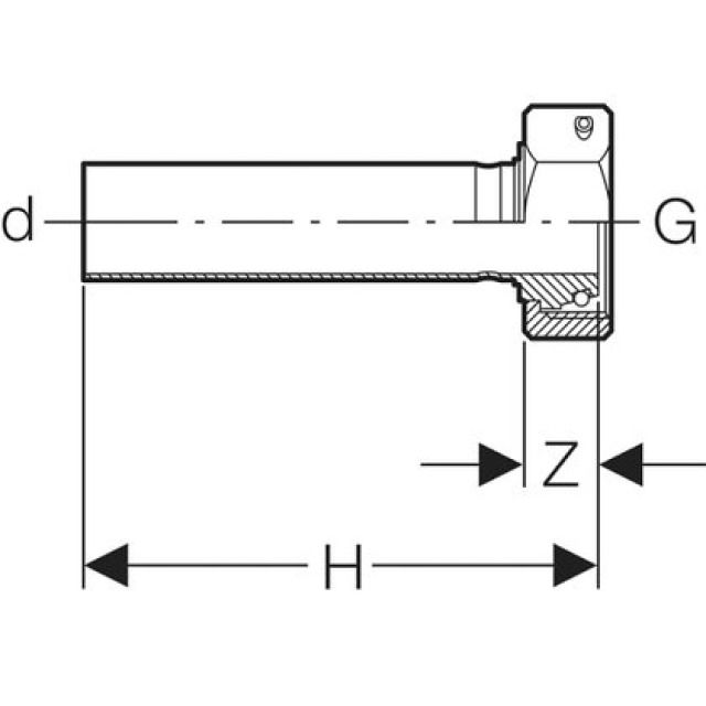 MPF-G UG-VERSCHR.KON.DI.
34214 STECKE  1 3/8" - 28 MM
d 28