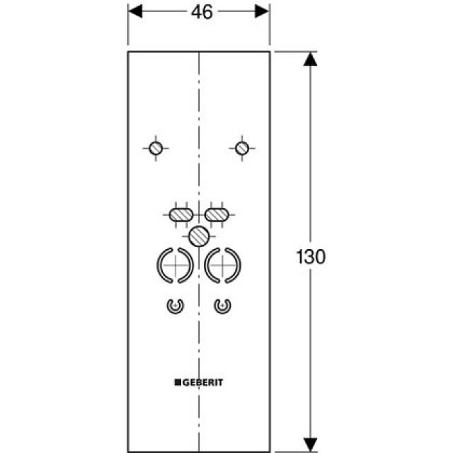 DUOFIX pannello per elemento
lavabo rub.monoforo 111.853